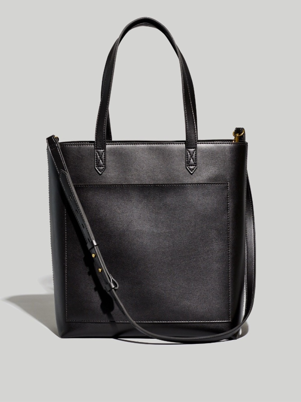 Madewell Black Medium Transport Tote Handbag- Black